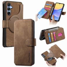 CASENEO - CASENEO MW-03 Samsung Galaxy A54 5G Pl&aring;nboksfodral Konstl&auml;der - Brun