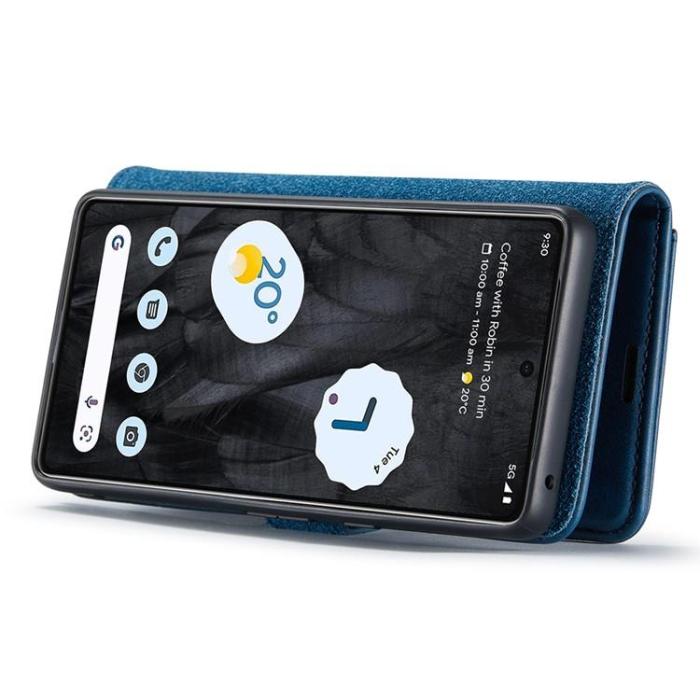 DG.MING - DG.MING Google Pixel 8 Pro Plånboksfodral Äkta Läder - Blå