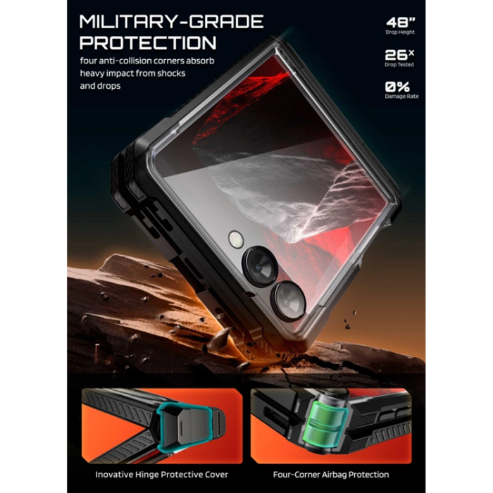 SupCase - SupCase Mobilskal För Galaxy Z Flip 8 Magsafe UB Grip - Svart