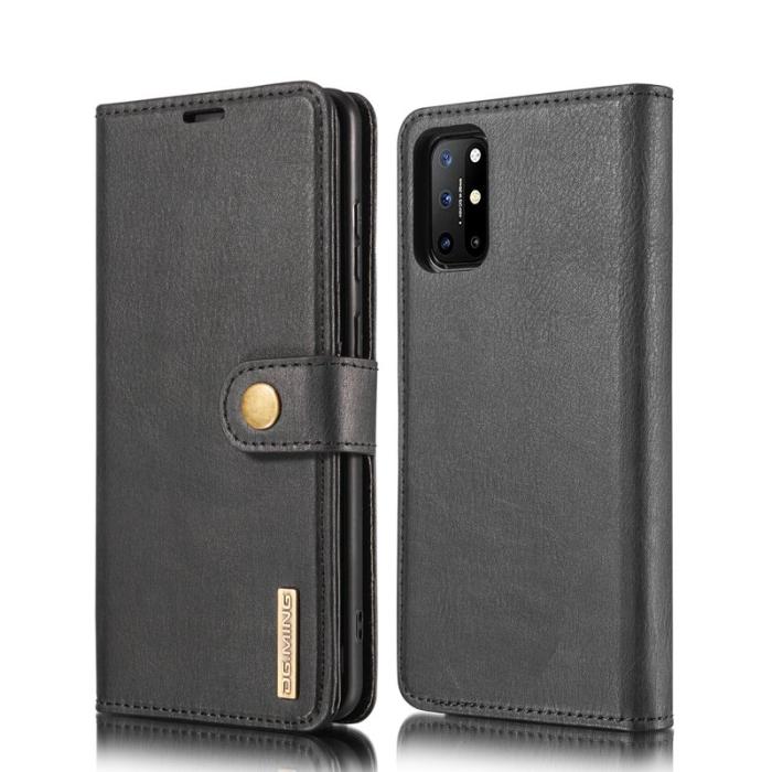 DG.MING - DG.MING OnePlus 8T Äkta Läder Plånboksfodral Svart
