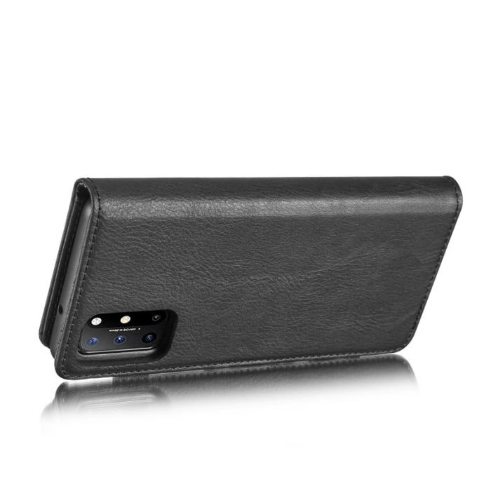 DG.MING - DG.MING OnePlus 8T Äkta Läder Plånboksfodral Svart