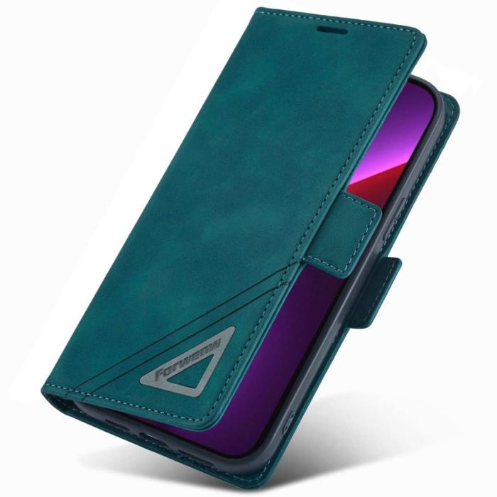 FORWENW - FORWENW F3-Series iPhone 13 Plånboksfodral Konstläder - Cyan