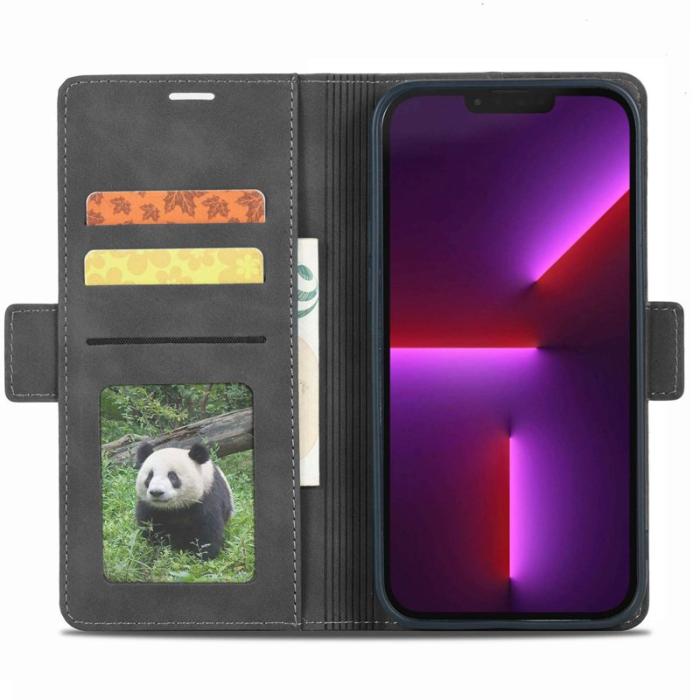 FORWENW - FORWENW F3-Series iPhone 13 Plånboksfodral Konstläder - Svart