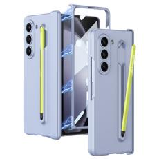 GKK - GKK Samsung Galaxy Z Fold5 Fodral &Auml;kta l&auml;der - Bl&aring;