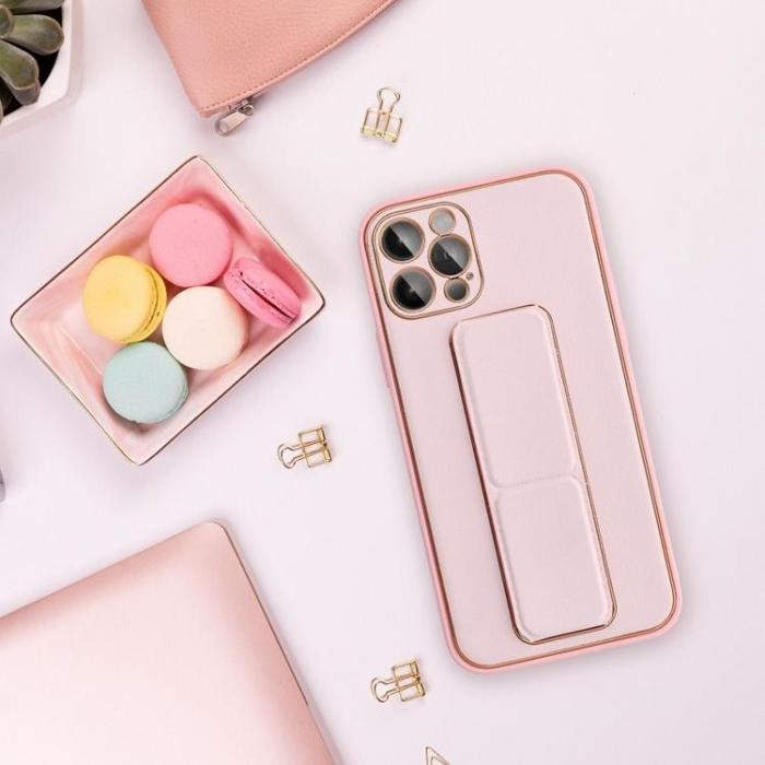 Forcell - Forcell iPhone 11 Pro Skal Kickstand Läder - Rosa