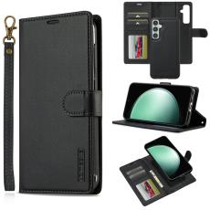 LC.imeeke - LC.IMEEKE L2 Series Samsung Galaxy A56 Pl&aring;nboksfodral Konstl&auml;der - Svart