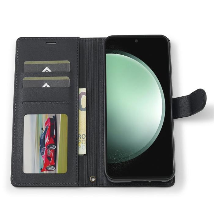 LC.imeeke - LC.IMEEKE L2 Series Samsung Galaxy A56 Plånboksfodral Konstläder - Svart