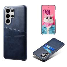 OEM - Mobilskal till Samsung Galaxy S26 Ultra PU L&auml;der + H&aring;rd PC - Bl&aring;