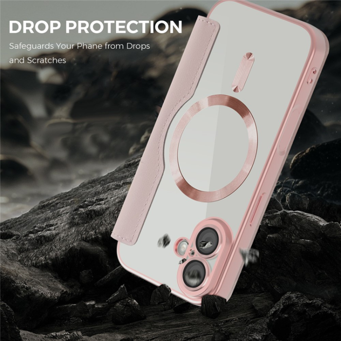 A-One Brand - iPhone 17 Plånboksfodral MagSafe RFID - Rosa