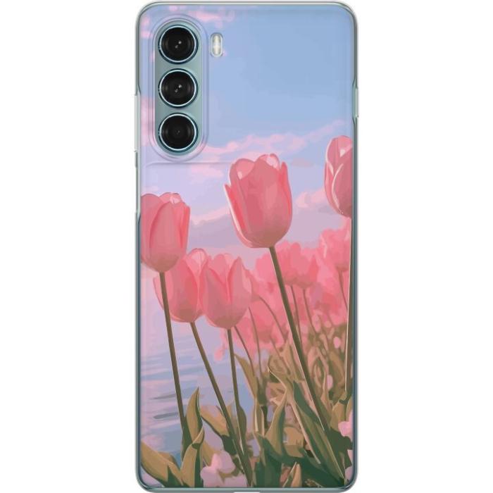 iSecrets - Mobilskal till Motorola Moto G200 5G med Rosa Tulpaner