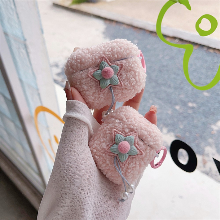 A-One Brand - AirPods Pro 3 Skal Star Pearl Fluff Ringspänne Anti-drop - Rosa