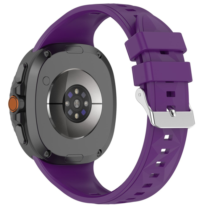 A-One Brand - Galaxy Watch 8/8 Classic (40/44/46mm) Armband Textured - Mörklila