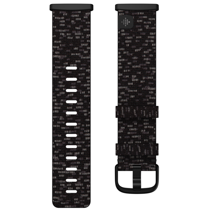 Fitbit - Fitbit Versa 3/4,Sense/Sense 2 Woven Band Charcoal L