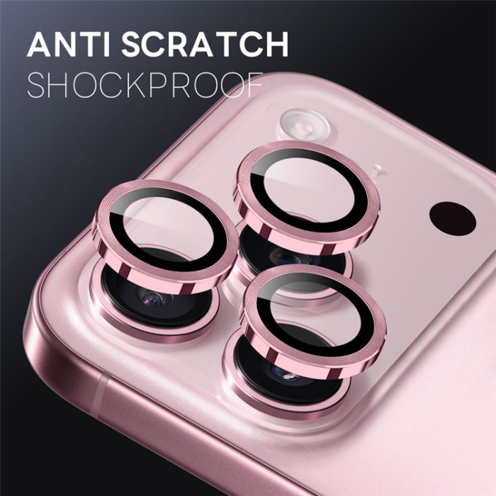 NORTHJO - Northjo iPhone 17 Pro/17 Pro Max Härdat Glas Kameraskydd - Rosa
