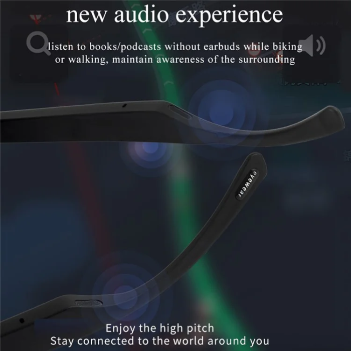 OEM - Smart Glasses Bluetooth-kompatibel TWS Hörlurar KY02B - Guld