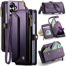 Caseme - CASEME Galaxy Z Fold 7 Plånboksfodral Med Remmar - Lila