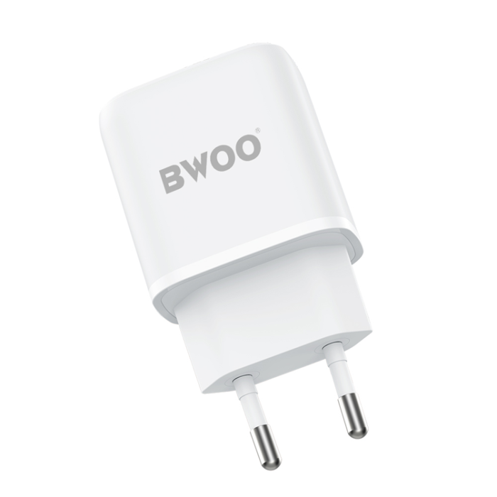 BWOO - BWOO Väggladdare 2xUSB-A + USB-C Kabel 1m - Vit