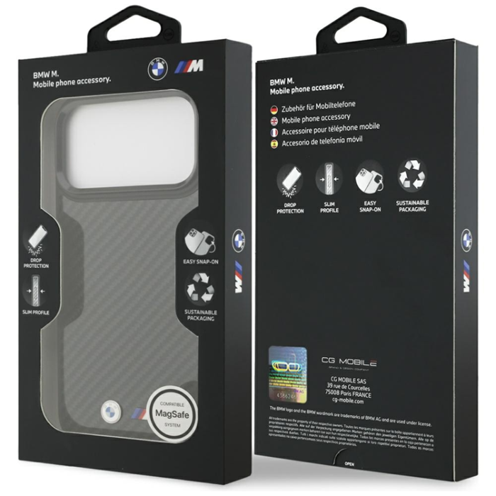 BMW - BMW iPhone 17 Pro Mobilskal Magsafe Kevlar - Matte Svart