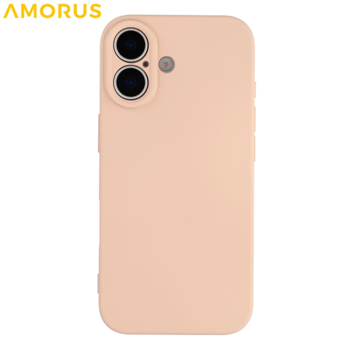 Amorus - AMORUS iPhone 17 Mobilskal Precise Cutouts TPU Fiber - Rosa