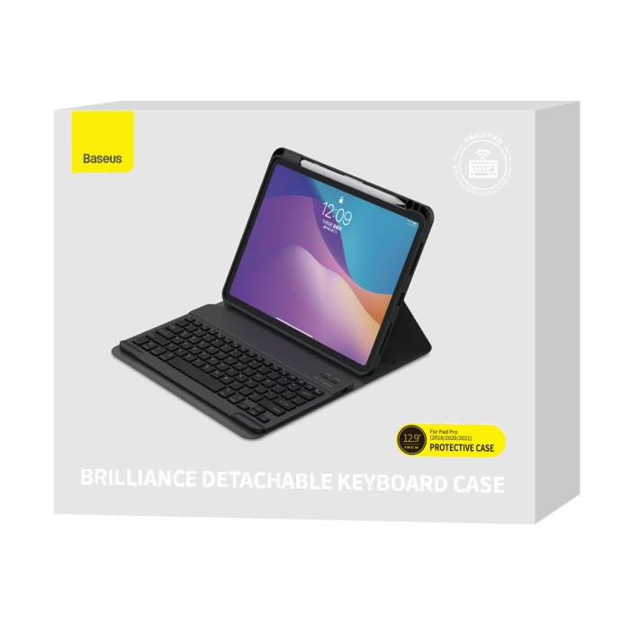 BASEUS - Baseus iPad Pro 12.9 English Keyboard Skal Brilliance - Svart