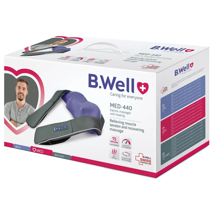 B.WELL - B.WELL Elektrisk Massageapparat Nacke - Grå