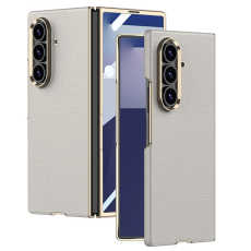 GKK - GKK Galaxy Z Fold 7 Mobilskal med Härdat Glas Electroplated - Grå