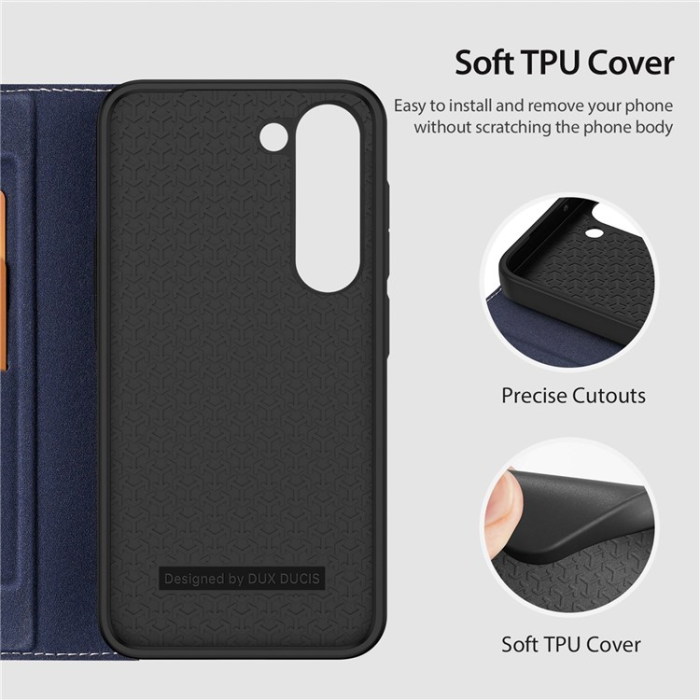 Dux Ducis - Dux Ducis Galaxy S23 Plus Plånboksfodral Skin X2 Magnetic - Blå