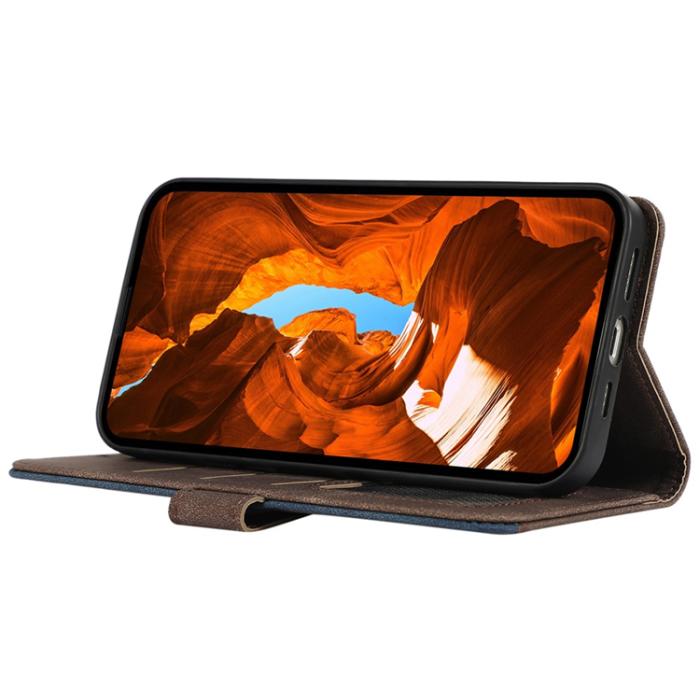 ABEEL - ABEEL OnePlus 15 Plånboksfodral Färg Splicing RFID - Brun