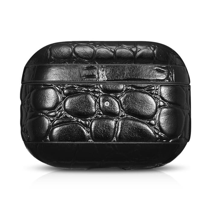 UTGATT5 - iCarer Crocodile Läder Skal Airpods Pro - Svart