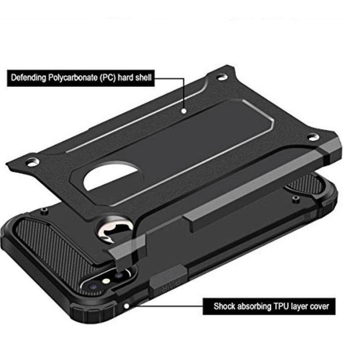 Forcell - iPhone X/XS Skal Forcell Armor Hårdplast - Svart