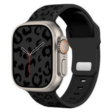 A-One Brand - Apple Watch (38/40/41mm) Armband Leopard Texture - Svart