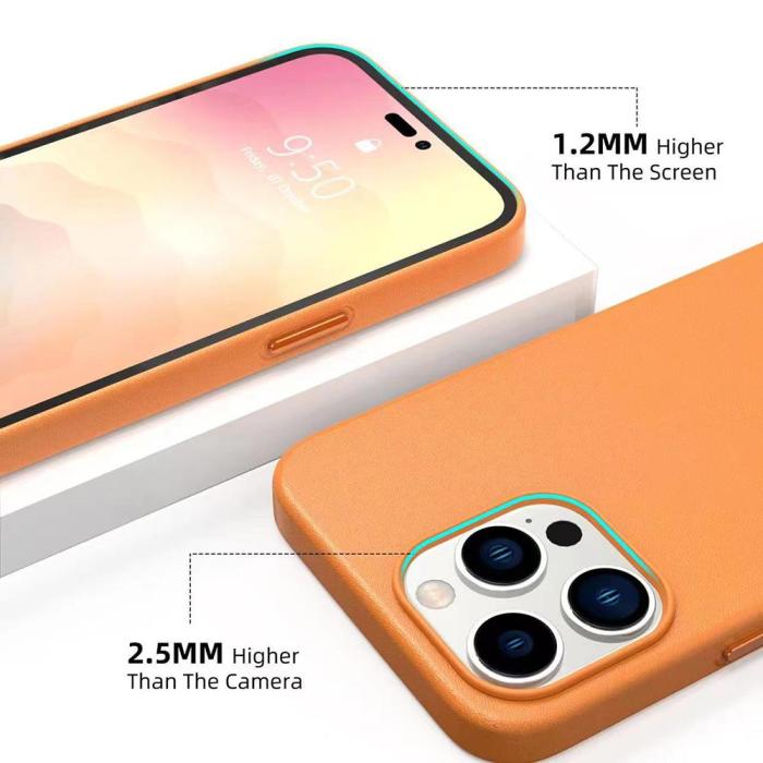 Boom of Sweden - Boom iPhone 13 Pro Skal Magsafe Äkta Läder - Lila