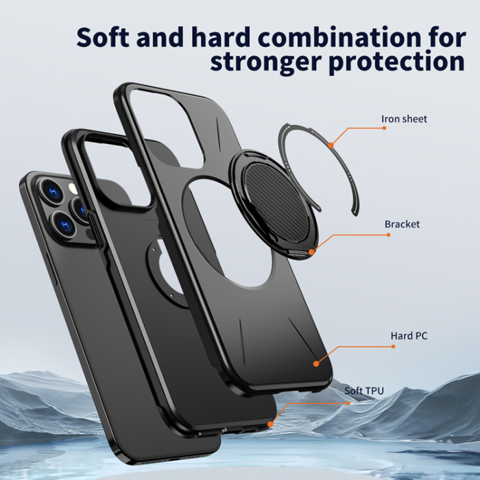 A-One Brand - iPhone 14 Pro Max Mobilskal MagSafe Rotating Kickstand TPU + PC