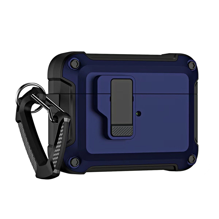 Airpods 4 Skal Armor med Carabiner - Blå | 2353 | AlltMobil