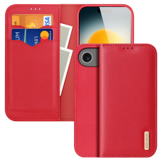 Dux Ducis - Dux Ducis iPhone 17 Air Plånboksfodral Äkta Läder Hivo - Röd