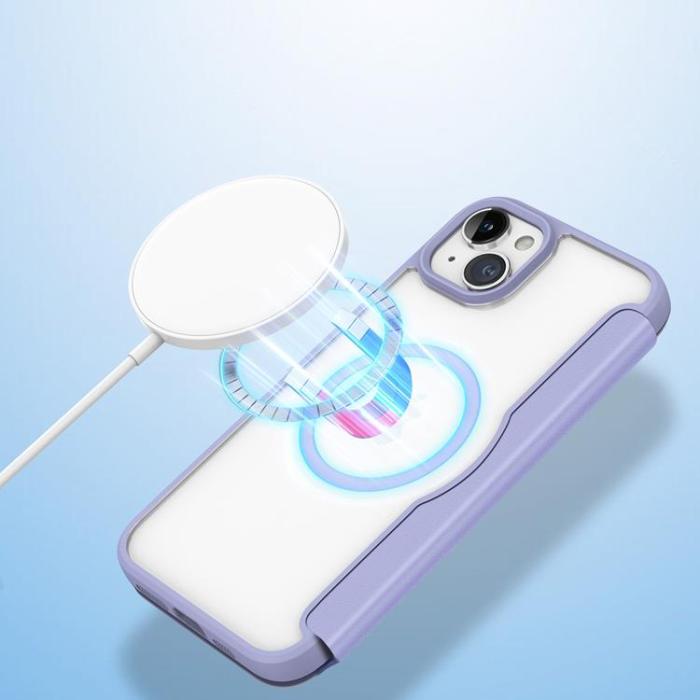 Dux Ducis - Dux Ducis iPhone 15 Plånboksfodral Magsfae Skin X Pro - Lila