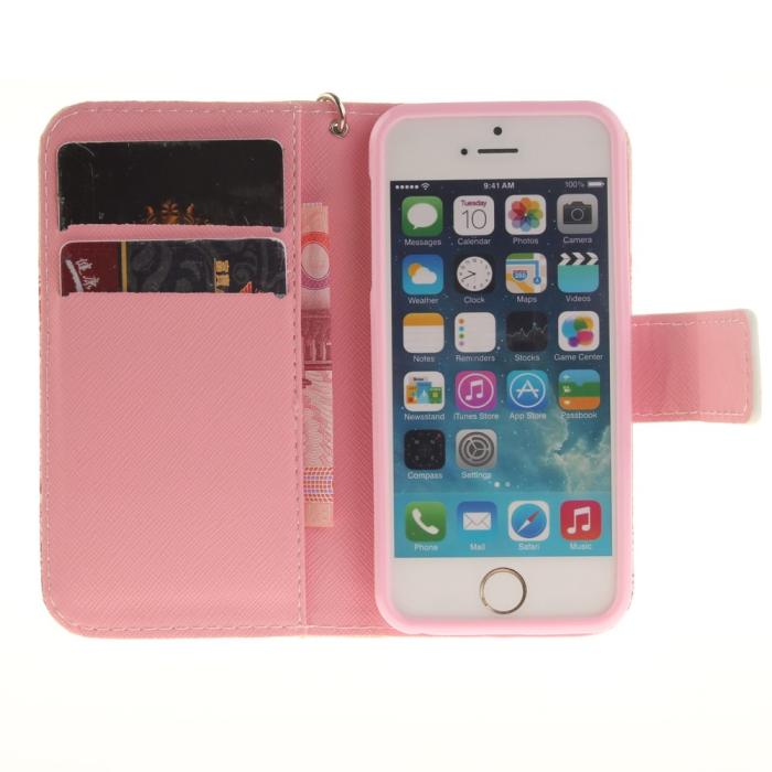 UTGATT5 - Plånboksfodral till iPhone 5/5S/SE - Paisley Flower