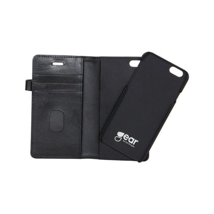 UTGATT5 - GEAR Buffalo äkta läder Plånboksfodral iPhone 5/5S/SE - Svart