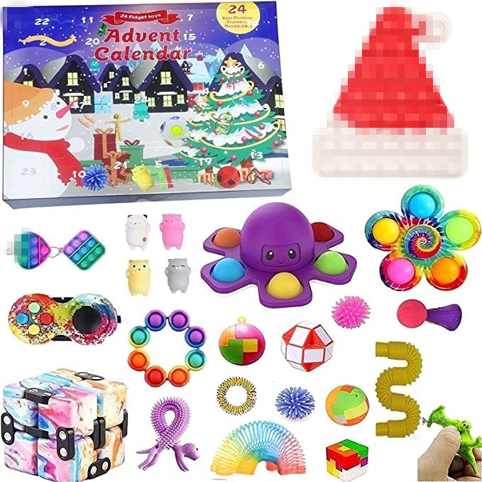 Fidget Toy Adventskalender 2025 – 24 Roliga Stressleksaker för Barn | 2353 | AlltMobil