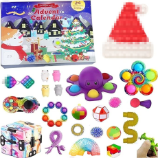 Adventskalender - Fidget Toy Adventskalender 2025 – 24 Roliga Stressleksaker för Barn