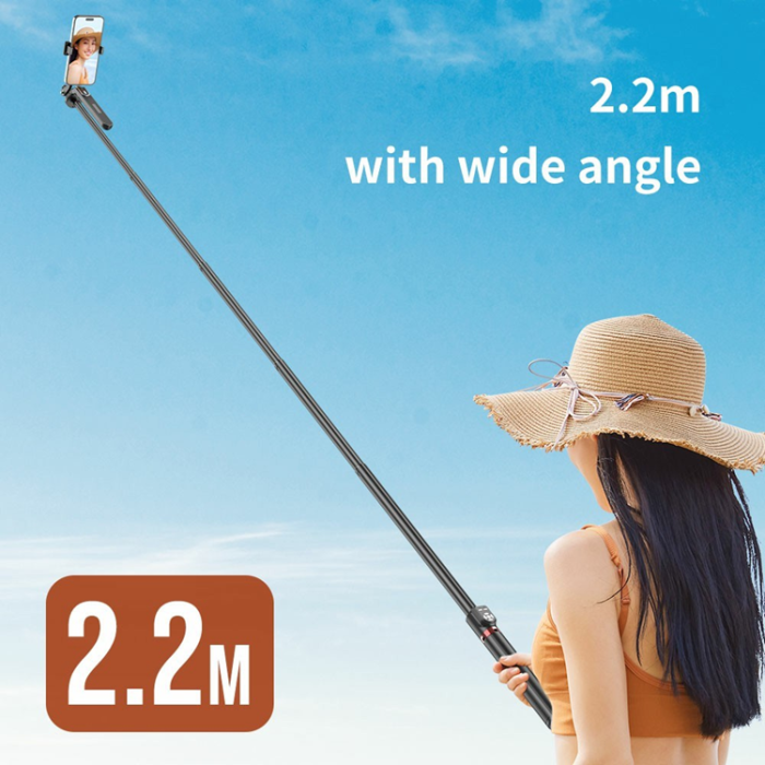 OEM - Dubbel Fjärrkontroll Selfiestick Bluetooth Anti-skakning Gimbal P325