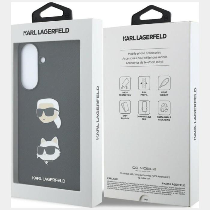 KARL LAGERFELD - Karl Lagerfeld Mobilskal För Galaxy A37 5G Karl&Choupette Heads Pins&Logo