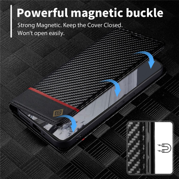 LC.imeeke - Lc.imeeke Google Pixel 10 Pro XL Plånboksfodral Carbon Fiber