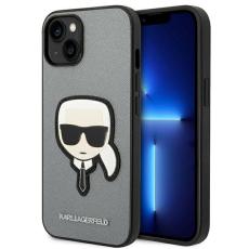 KARL LAGERFELD - Karl Lagerfeld Mobilskal till iPhone 14/15/13 MagSafe Saffiano - Silver