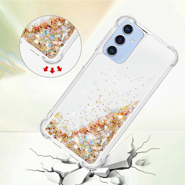 A-One Brand - Galaxy A17/A26 Mobilskal Glitter Quicksand TPU - Guld