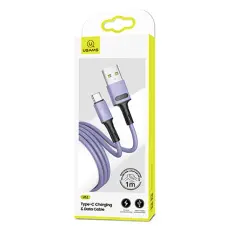 USAMS - USAMS Kabel U52 USB-C 2A Snabbladdning 1m (US-SJ436) - Lila