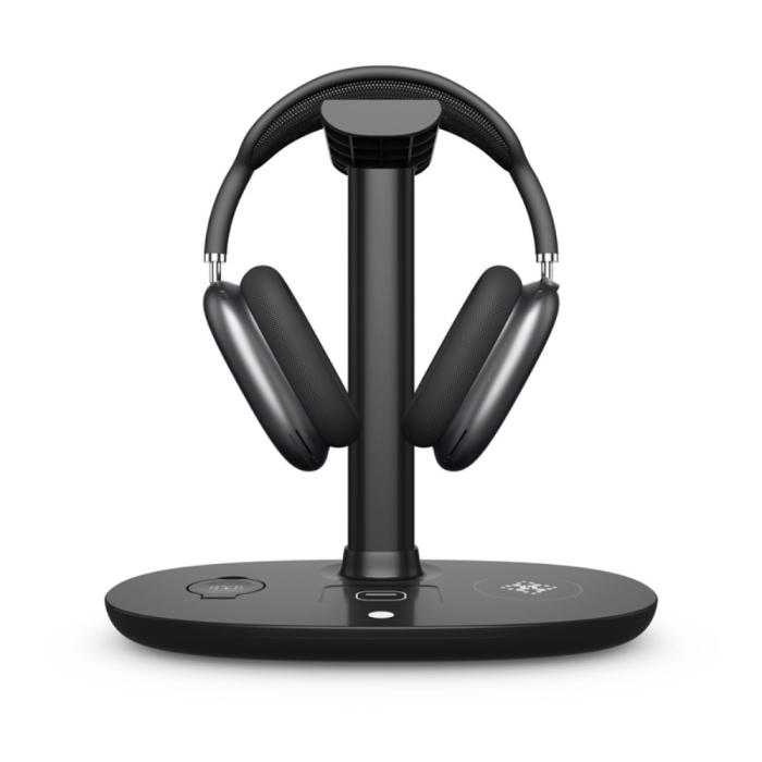A-One Brand - 4-in-1 Trådlös laddare iPhone - Apple Watch, AirPods, Headsethållare