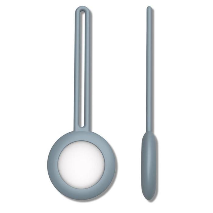 UTGATT5 - Silicone Flexible Keychain Loop Skal Apple Airtag - Blå