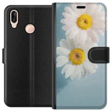 Gustaf - Pl&aring;nboksfodral till Huawei P20 lite med Sommarblommor