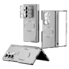 A-One Brand - Mobilskal F&ouml;r Galaxy Z Fold 8 MagSafe H&aring;rd PC - Silver